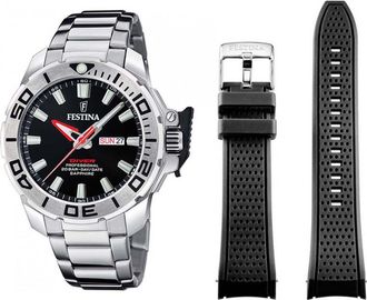 Festina F20665-4 Mens The Originals Watch and Strap Gift Set - Silver - One Size