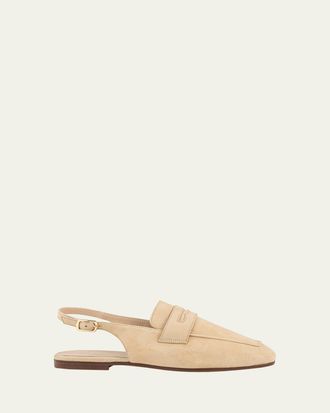Sophique Essenziale Suede Slingback Loafers