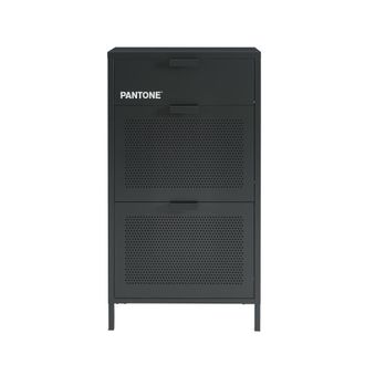 Pantone mueble zapatero de metal gris antracita 55cm