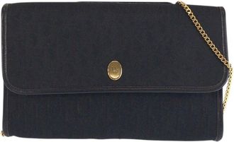 Dior Black Canvas Trotter Shoulder Bag (Authentic Pre-Loved)