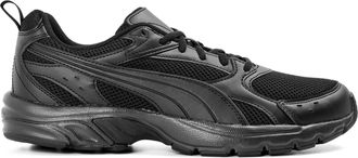 Puma Heren Milenio Tech Leather Lage Sportschoenen (Drievoudig zwart)