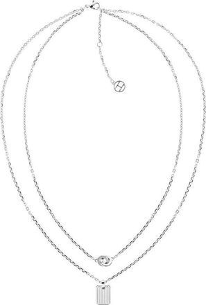 Tommy Hilfiger Womens 2780715 Ladies Necklace - Grey Stainless Steel - One Size