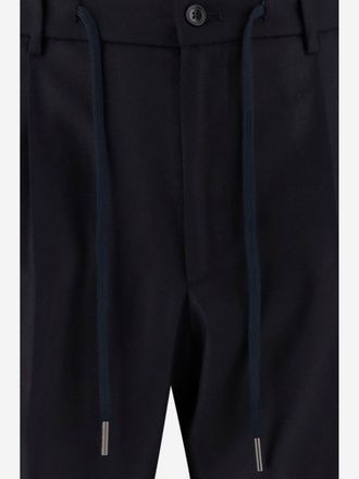 Tagliatore Mens Trousers Super 110s Wool Navy Virgin