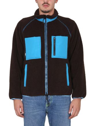 Msgm Logo-Embroidered Jacket - Brown