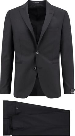 Tagliatore Enkelrijig Colbert & Pantalon - Heren - Business pakken - Zwart - 3XL - Wol - Kostuums