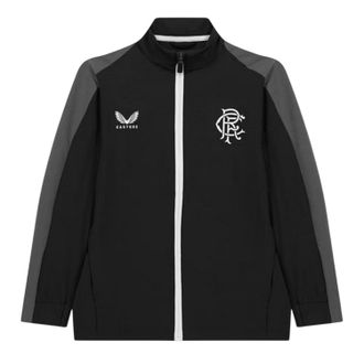Castore Dames Rangers FC Mock Neck Relaxed Fit Trainingsjack (Zwart)