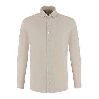 Gran Sasso Shirts - Heren - Casual Overhemden - Beige - M - Katoen - Overhemden