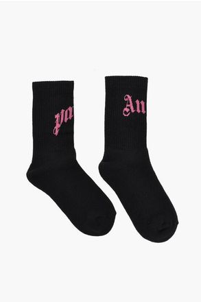 Palm Angels Stretch Cotton Socks with Contrast Logo size L/XL