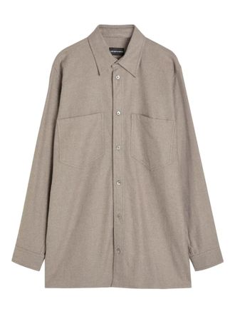Emporio Armani long-sleeve relaxed shirt - Neutrals