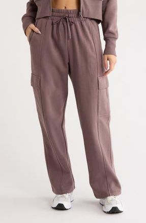 Zella Feather Fleece Utility Pants in Grey Plum at Nordstrom Rack, Size X-Small