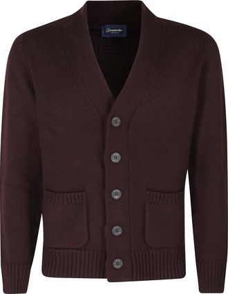 Drumohr Two-Ply Merino Wool V-Neck Cardigan