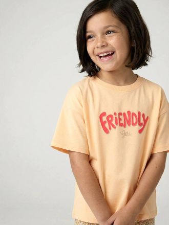 Vertbaudet Bedrucktes T-Shirt f&uuml;r M&auml;dchen hellgelb