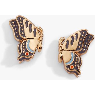 Alex and Ani New York Botanical Garden Butterfly Earring in Gold at Nordstrom