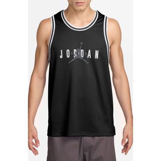 Nike Jordan Air Mesh Jersey Tank in Black/Iron Grey at Nordstrom, Size X-Large