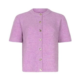 Ydence Ydence - Kitty Vest - Dames - Truien - Paars - Maat: S Wol
