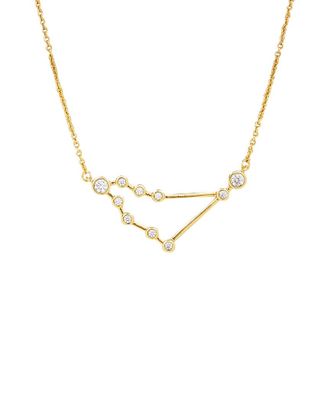 Sterling Forever When Stars Align Constellation Sign 14K Plated Cz Necklace