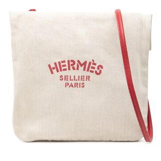 Herm&egrave;s Tweedehands Toile Aline Verzorgingstas Pm