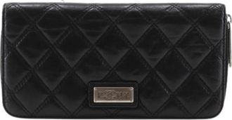 Chanel Pre-owned Vintage Portemonnee - Dames - Vintage Accessoires - Zwart - ONE Size - Leer - Vintage