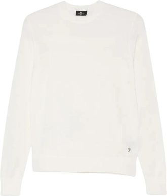 Etro Ronde hals gebreid - Dames - Ronde hals truien - Wit - XS - Wol - Truien & Vesten