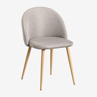 Sklum Sklum - Pack De 4 Sillas De Comedor Tapizada Y En Acero Kana