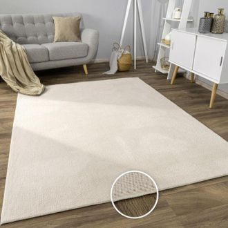 Paco Home Paco Home Alfombra Salon De Habitacion Pelo Corto Motivo Boho Chic Motivo Nordica 160x220 Cm, Crema