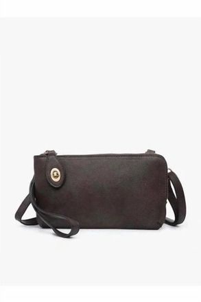 Jen & Co. Womens Crossbody Wristlet Handbag In Coffee