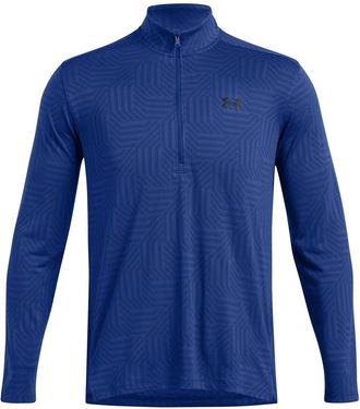 Under Armour Mens Tech Geotessa half Zip Top Blue S