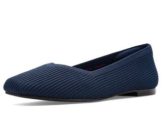 Skechers Cleo Square - Blissful Soul Womens Dress Flat Shoes Navy : 9.5 B - Medium, Mesh/Textile