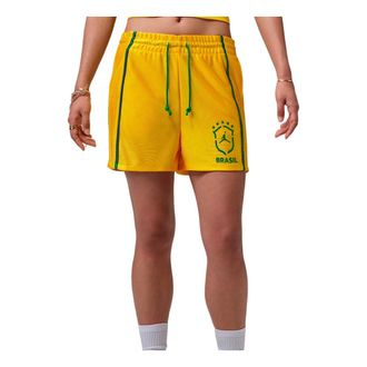 Nike Jordan (WMNS) Air Jordan Brooklyn Knit Brazil Shorts Varsity Maize Lucky Green IO2457-741