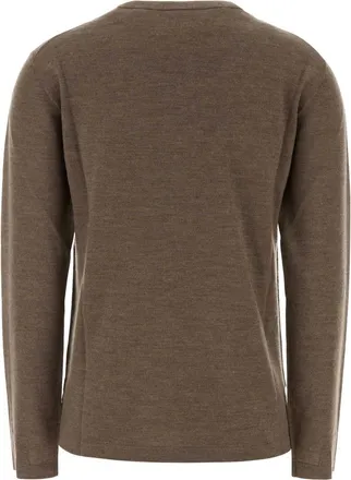 The Row Womens Brown Cashmere Poesis Sweater Taupemelange Exterior: T-Shirt T-shirts And Polos
