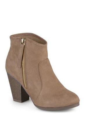 Journee Collection Link Round Toe Bootie in Taupe at Nordstrom Rack, Size 10