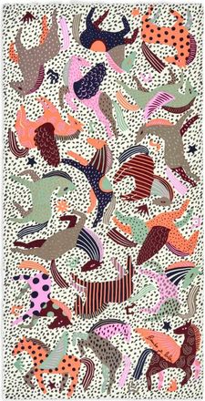 Bimba & Lola Sjaal met paardenprint - Wit