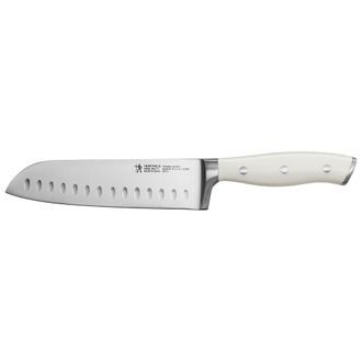 J.A. Henckels International Forged Accent Hollow Edge Santoku Knife - White Handle