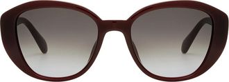 Ferragamo Grey Cat Eye Ladies Sunglasses SF3002SLBK 601 56