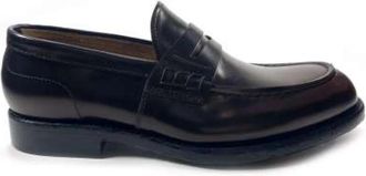 Green George Handgemaakte College Mocassin in Donkerbruin - Heren - Loafers - Zwart - 44 EU - Schoenen