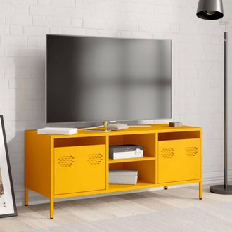 Berkfield Home TV Cabinet Mustard Yellow 101.5x39x43.5 cm Cold-rolled Steel
