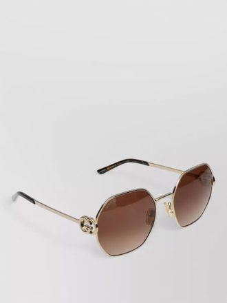 Gucci sunglasses metal frame hexagonal gg2046s 003