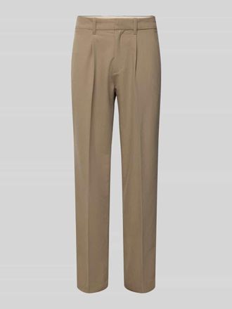 Jack & Jones Loose Fit Stoffhose mit Bundfalten Modell KARL in Beige, Gr&ouml;&szlig;e 32/32