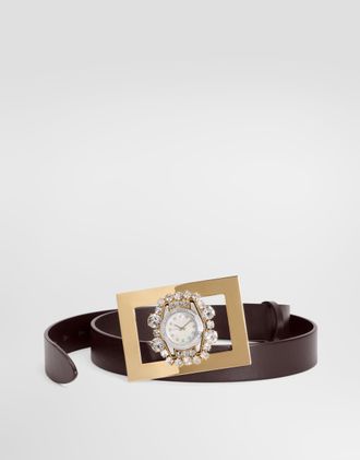 Dolce & Gabbana Calfskin Belt - Man Belts Brown 100