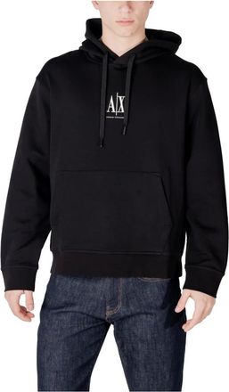 A|X Armani Exchange Hoodies & sweatvesten, Heren, Zwart, XS, Katoen, Zwarte Hoodie Lente/Zomer Mannen