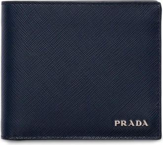 Prada Portafoglio in pelle Saffiano - Blu