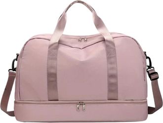 Generic Expandable Travel Duffle Bag,Compatible For Sports Handbag, Fitness, Large Capacity, One Shoulder Weekend Overnight(Dark Pink)