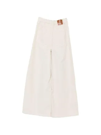 Alysi Wide-Leg Corduroy Trousers - White