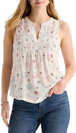 Lucky Brand Fireworks Smocked Tank in Cream Multi at Nordstrom Rack, Size X-Small