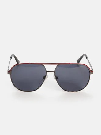 Guess Color Stripe Metal Aviator Sunglasses