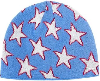 TwoJeys All-over Stars Muts - unisex - Hoeden - Blauw - ONE Size - Accessoires