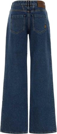Balmain Womens Dark Jeans Navy Cotton
