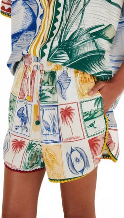 Farm Rio Brasil Vintage Shorts In Off White