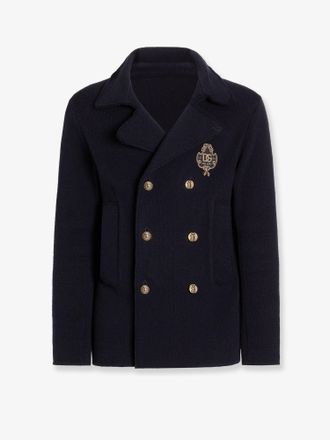 Dolce & Gabbana Blazer in lana vergine con stemma iconico - DOLCE & GABBANA - gender_Man