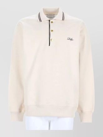 Dr&ocirc;le de Monsieur knit sweater contrast collar ribbed cuffs